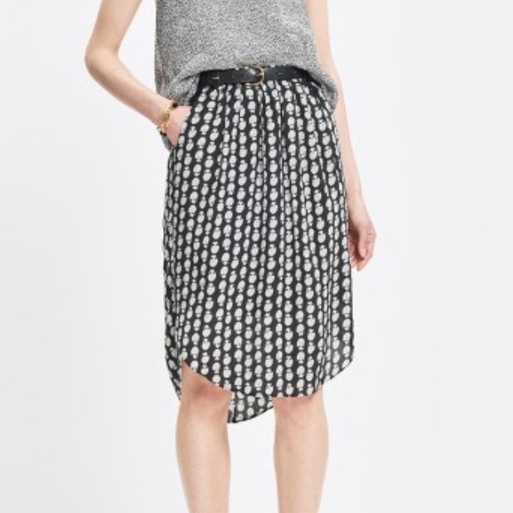 Madewell Silk Island Skirt in Bloomstamp, Size XXS
